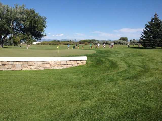 A view of the practice area at Green Meadow Country Club