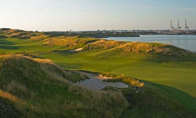 A view of a hole at Bayonne Golf Club