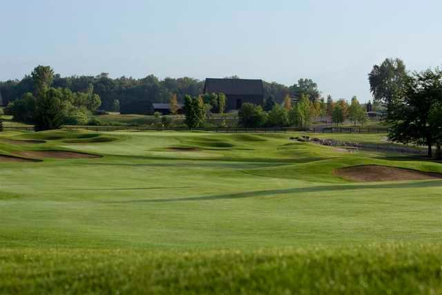 View of the 18th green at Wood Wind Golf Club
