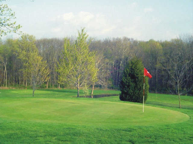 A view of a hole at Hoosier Hills Golf Course