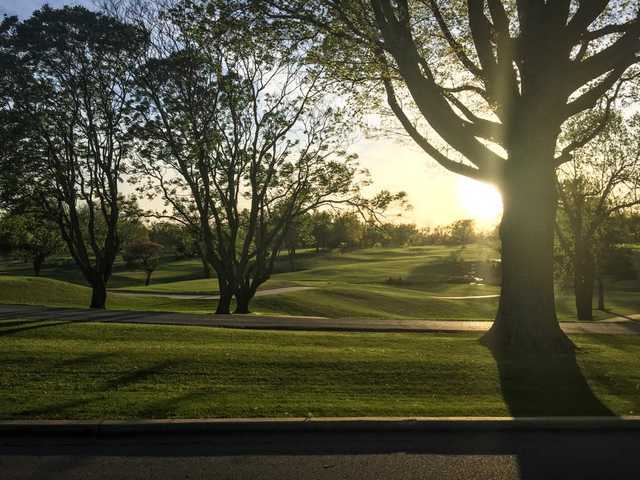A view of a tee at Meadowbrook Country Club.