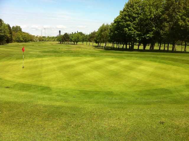 A sunny day view of a hole at Immingham Golf Club.
