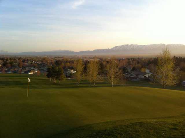 A view of the 18th hole at Birch Creek Golf Club