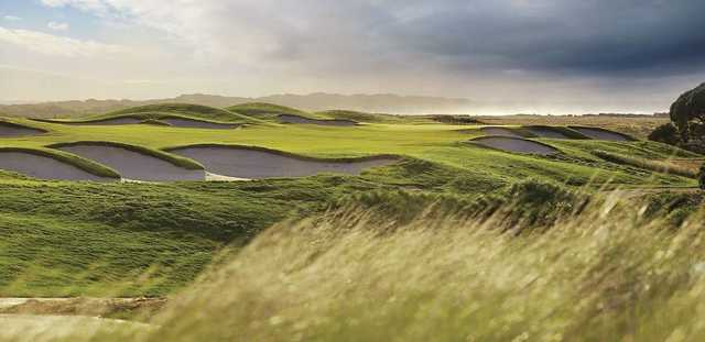 Bunkered green at The Sands Torquay