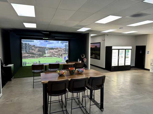 A view from The Birdhouse Indoor Golf.