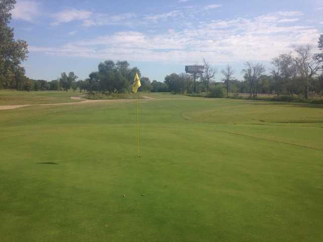 A view of a hole at Scissortail Golf Course