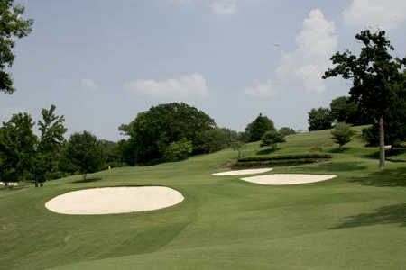 A view of a green at Southern Hills Country Club