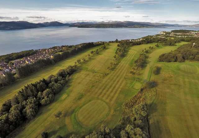 The course fairways of Gourock Golf Club