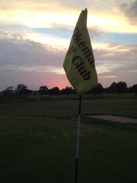 A view from a green at Okemah Golf Course