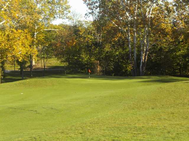 A view of the 1st green at Dogwood Glen Golf Course