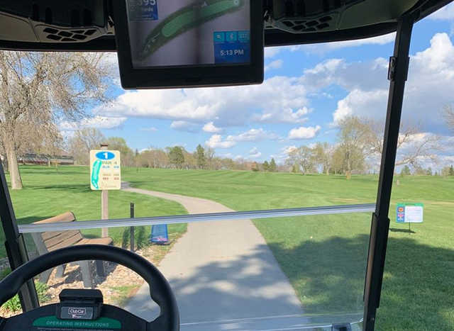 A sunny day view from Cattail Crossing Golf Course.