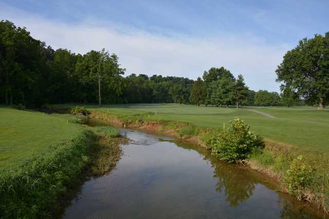 View of the 16th fairway and green at Valley View Golf Club