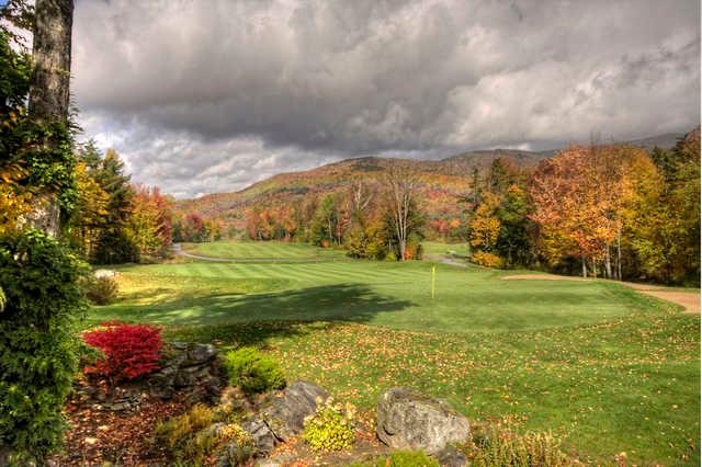A fall view of hole #9 at Green Mountain National Golf Course