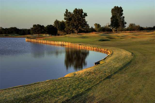 View of the 8th green from the West course at Oak Tree Country Club