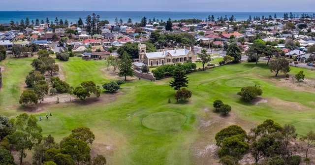 Aerial view from Glanville Par 3 Golf Course