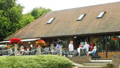 A view of the clubhouse at Breedon Priory Golf Centre