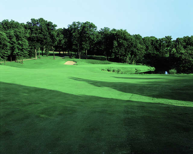 A view of green #6 at The Golf Club of Oklahoma.