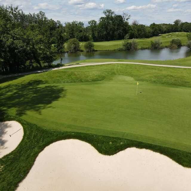 View of a green at Le Kempferhof Golf Club.