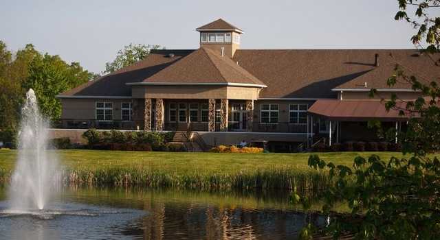 A view of the clubhouse at Blue Bell Country Club