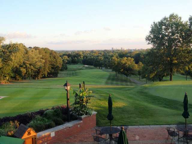 A view from the clubhouse terrace at Evansville Country Club