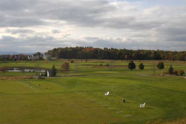 A view of the practice area at Vermont National Country Club
