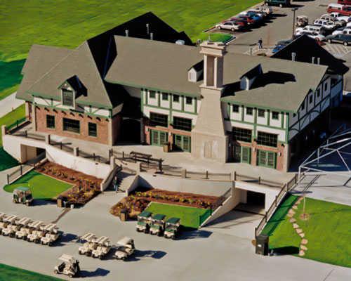 Aerial view of the clubhouse at Stonebridge Golf Club