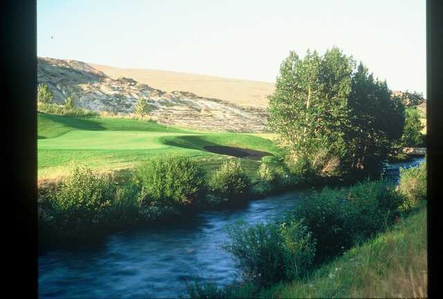 A view of a hole at Old Works.
