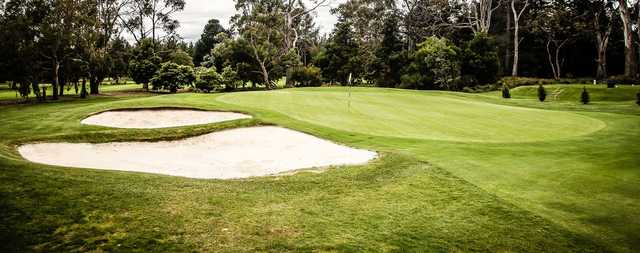 A view of the 3rd green at Royal Hobart Golf Club.
