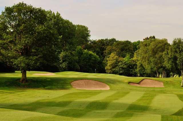 The raised 4th green at Edgbaston Golf Club