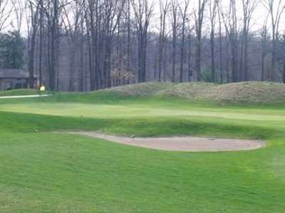 A view of green #13 at Rolling Meadows Golf Course