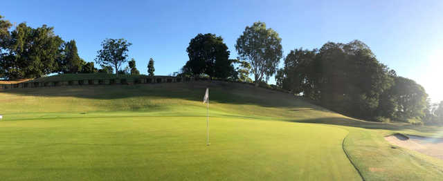 A morning day view of a green at Indooroopilly Golf Club.