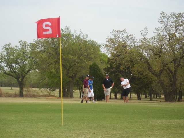 A view of hole #2 at Wildhorse Golf Course