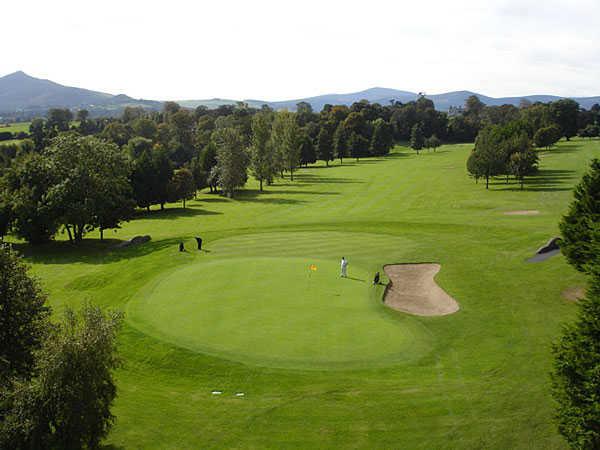 A view of the 15th hole at Old Conna Golf Club