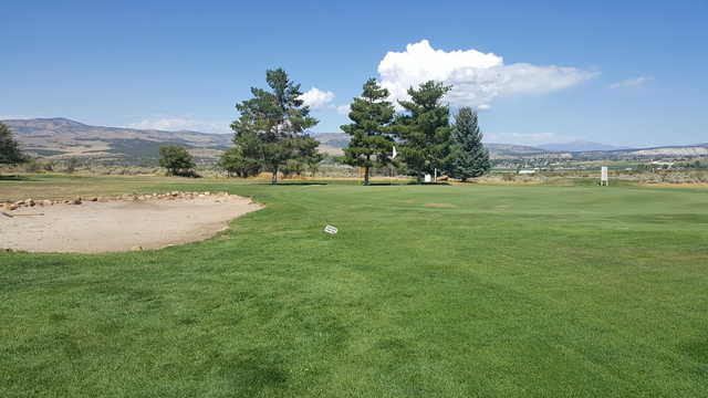 A sunny day view of a hole from Skyline Mountain Resort and Golf Course.