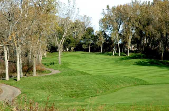 A view of a fairway at Dakota Dunes Country Club.