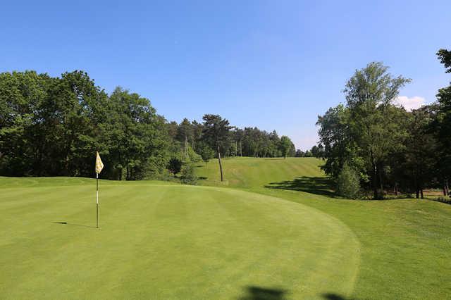 A view of a green at the Etangs Course from Royal Golf Club Du Hainaut