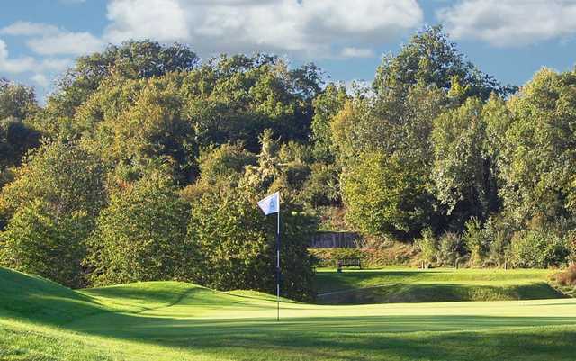 The elevated 15th green is a great short game challenger