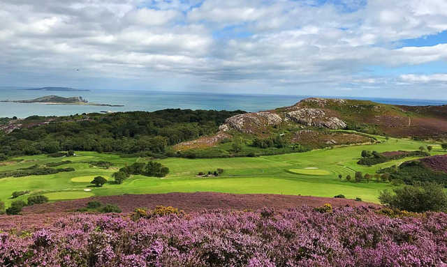 A sunny day view from Howth Golf Club.