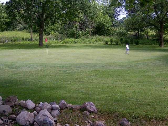 A view of a green at Tri-County Golf Club