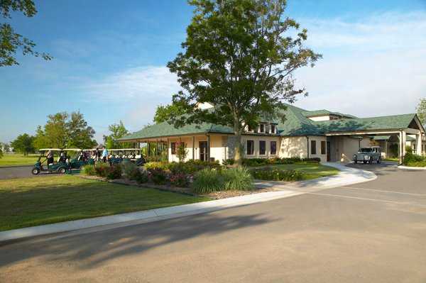 A view of the clubhouse at Emerald Falls Golf Club