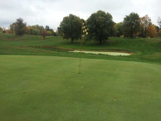 A view of a green at Limberlost Golf Club