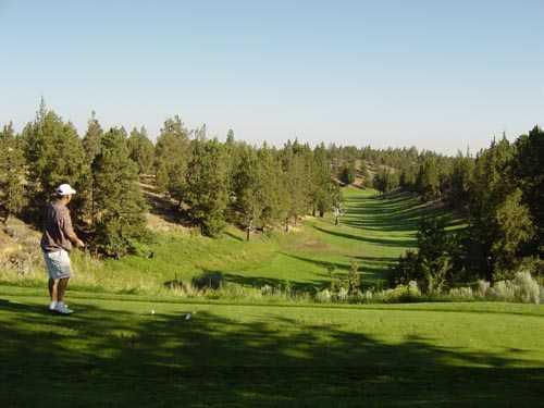 A view from a tee at Nine from Eagle Crest Golf Course (GolfDigest)