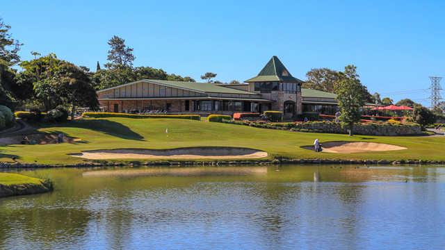 A view of hole #18 at Gateway Course from Nudgee Golf Club.