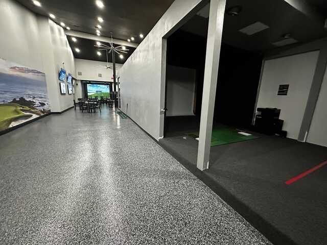 A view from 4 Majors Indoor Golf.