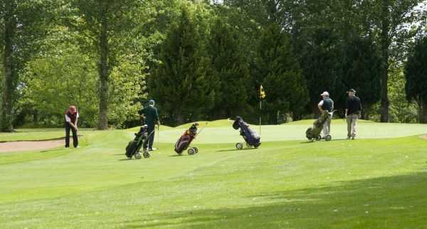 A view of green #1 at Rathdowney Golf Club