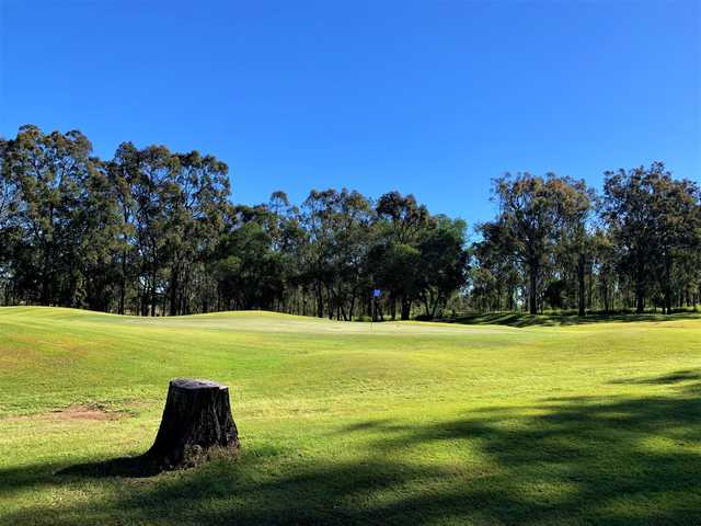 View of the 8th green from Lowood & District Golf Club.