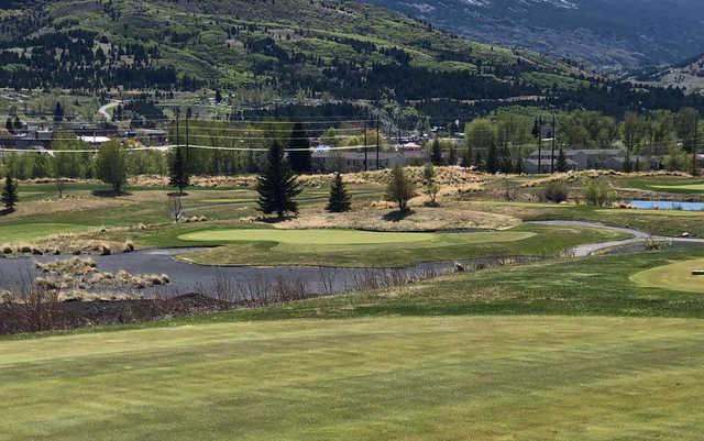 A view of a hole at Old Works.