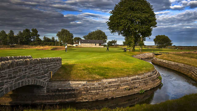 A view of green #10 at Championship Course from Carnoustie Golf Links