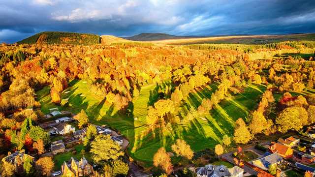 Aerial view from Callander Golf Club.
