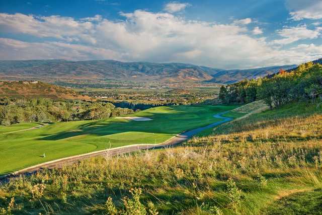 A view of a tee from Mountain at Wasatch Mountain State Park.